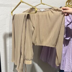 Gianni Bini Elegant Beige Long Sleeve Set